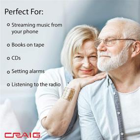 img 2 attached to 📻 Craig CM427BT-SL: Premium Vertical CD Stereo Shelf System with AM/FM Radio, Bluetooth & Remote Control – Silver | LED Display, Dual Alarm Clock & AUX Port Compatible