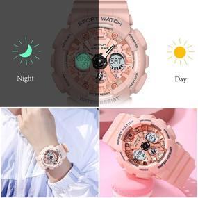 img 1 attached to ⌚ RORIOS Waterproof Sports Watch: Digital Quartz Men's and Women's Multifunction Wrist Watch with Alarm and Timer for Ladies and Boys