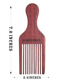 img 2 attached to 🧔 Enhance Your Grooming Routine with the MANEJACK Beard Pick: Wooden Comb Afro Hair Lift Combs for Men