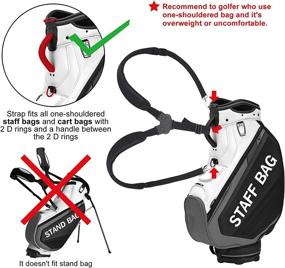 img 3 attached to 🏌️ Enhanced Swivel Adjustable Shoulder Strap for BIG TEETH Golf Bag - Comfortable & Easy Installation