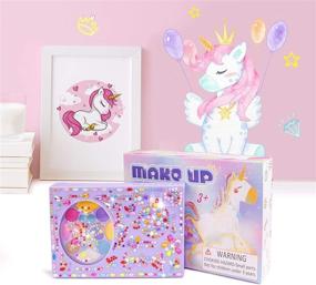 img 1 attached to 🎨 KIDCHEER Washable Pretend Princess Cosmetic Kit