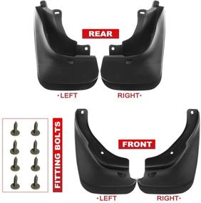 img 3 attached to A-Premium Splash Guards Mud Flaps Mudguards Fender: Toyota Corolla 1992-1999 Front and Rear 4-PC Set