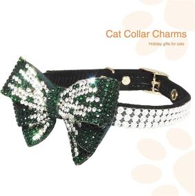 img 3 attached to Blueberry Pet Bow Tie Cat Collars with Charms - Stylish Pride Dog Collar Bow for Cute Boy Kitten Collars - Breakaway Cat Collar with Bow Tie Pet Accessories