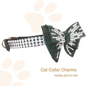 img 2 attached to Blueberry Pet Bow Tie Cat Collars with Charms - Stylish Pride Dog Collar Bow for Cute Boy Kitten Collars - Breakaway Cat Collar with Bow Tie Pet Accessories