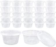 📦 40-pack large clear slime foam ball storage containers with lids (4oz) - ideal for seo logo