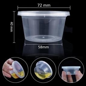 img 3 attached to 📦 40-Pack Large Clear Slime Foam Ball Storage Containers with Lids (4oz) - Ideal for SEO