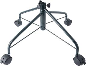 img 4 attached to 🎄 OVOV Christmas Tree Stand: Rolling Metal Stand with Wheels - 17" Green Stand for Artificial Trees