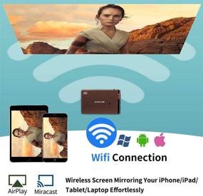 img 3 attached to Mini Portable DLP Projector Wireless WiFi Screen Mirroring Airplay Smart Phone