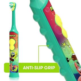 img 1 attached to 🔥 Зубная щетка Firefly Clean N' Protect Spongebob Power: антибактериальный чехол и улучшенная мощность очистки
