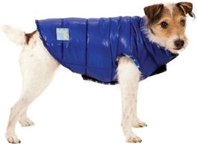 img 1 attached to 🐶 Fashion Pet Blue Reversible Puffy Dog Vest - Medium: Stylish and Practical Outerwear for Your Furry Companion