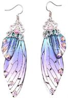 multicolored butterfly earrings elegant dragonfly girls' jewelry logo