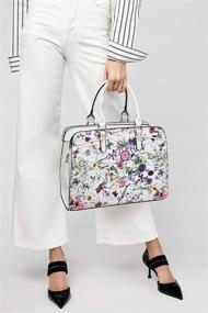 img 3 attached to Stylish and Chic: Matching 4 Ostrich Women's Handbags, Wallets, and Briefcase Satchels in Totes