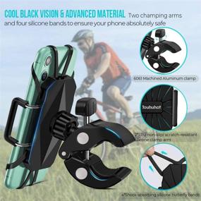 img 2 attached to 2021 Newest Bike Phone Holder Mount: 360° Rotation Universal Adjustable Motorcycle Phone Mount - iPhone 11/12 Pro Max/Pro Max/11 Pro/XS/8, Samsung S20 Compatible - 10 Years Refund!