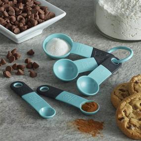 img 3 attached to 🥄 KitchenAid Classic Measuring Spoons - Set of 5 in Aqua Sky/Black