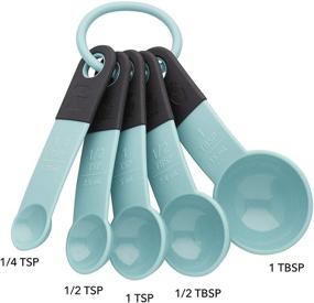 img 2 attached to 🥄 KitchenAid Classic Measuring Spoons - Set of 5 in Aqua Sky/Black