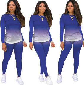 img 2 attached to 👚 JSVZREU Women's Two Piece Outfits: Stylish Pants Set for Sweatsuit, Jogger & Lounge Wear - Long Sleeve Track Suits