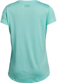 img 2 attached to 👚 Under Armour Linear Wordmark Sleeve Girls' Active Clothing: Performance meets Style
