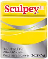sculpey iii polymer clay 2 oz: yellow - premium quality polyform clay logo