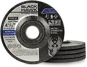 img 3 attached to ✨ BHA Depressed Center Metal Grinding Wheels: 4.5” x 1/4” x 7/8” - 5 Pack for Angle Grinders