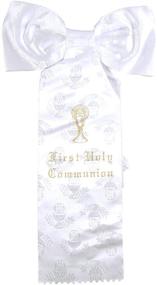 img 3 attached to 👔 Shop the Delicate Boy's My First Holy Communion Satin Bow Armband with Gold-Tone Text, 10 Inches