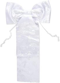img 2 attached to 👔 Shop the Delicate Boy's My First Holy Communion Satin Bow Armband with Gold-Tone Text, 10 Inches