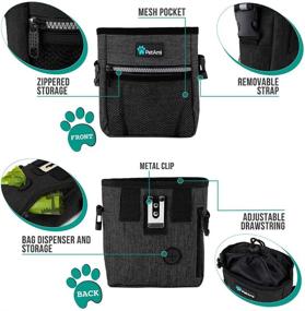 img 2 attached to 🐾 PetAmi Dog Treat Pouch - Training Bag with Waist Shoulder Strap, Poop Bag Dispenser, Collapsible Bowl - Ideal for Treats, Kibbles, Toys - 3 Wearable Options