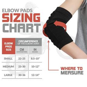 img 2 attached to 👕 Bodyprox Elbow Protection Pads - Pair of Medium Elbow Guard Sleeves for Enhanced Safety