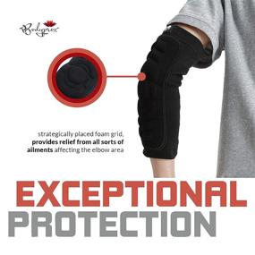 img 3 attached to 👕 Bodyprox Elbow Protection Pads - Pair of Medium Elbow Guard Sleeves for Enhanced Safety