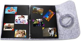 img 3 attached to 📷 MeGaLuv Felt Cover Photo Scrapbook Memory Book: Handmade DIY Photo Album with 30 Sheets