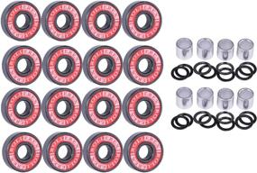 img 2 attached to 🛼 Rollerex VXT500 Inline Skate Wheels (8 Wheels w/Bearings, spacers and washers) - Multiple Size & Color Options - Indoor/Outdoor/Hockey - Ideal for Roller Blade Wheel Replacement