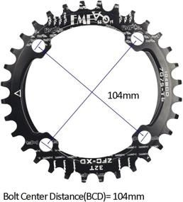 img 3 attached to UPANBIKE Bike Narrow Wide Chainring: Round Shape Single Chain Ring 32T 34T 36T 38T - 104 BCD