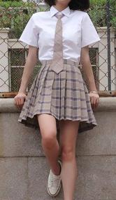 img 2 attached to 👗 Dlynmoo Pleated Skater Dress for Girls' Uniform Clothing