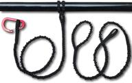 🌲 campingandkayaking made in the usa sale: cinch lock paddle/rod leash set - 2 black leashes, 1 carabiner: built to last logo