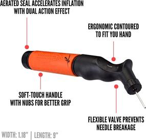 img 2 attached to 🏀 Enhanced Fitness Factor Dual Action Ball Pump - Hand Air Pump for Inflatable Balls - Ideal for Basketball, Volleyball, Soccer, and Football - Includes 3 Bonus Inflating Needles