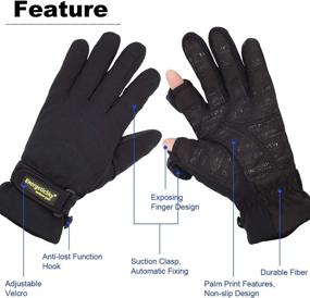 img 1 attached to 🧤 EnergeticSky Waterproof Winter Gloves: 3M Thinsulate Ski & Snowboard Gloves for Men and Women - Touchscreen, Fishing, Photography, Hunting and More