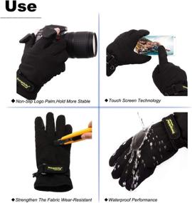 img 3 attached to 🧤 EnergeticSky Waterproof Winter Gloves: 3M Thinsulate Ski & Snowboard Gloves for Men and Women - Touchscreen, Fishing, Photography, Hunting and More