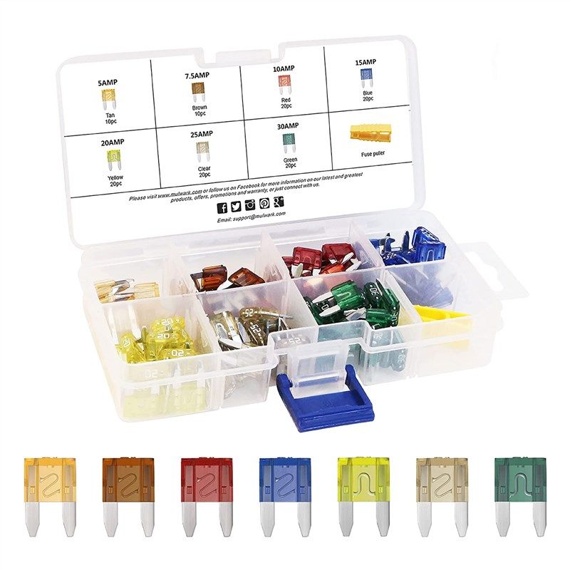 mulwark 120pc clearmark assorted mini car truck blade fuses 로고