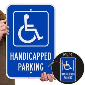 img 3 attached to 🚸 Reflective Aluminum Engineer SmartSign for Handicapped Individuals