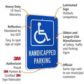 img 1 attached to 🚸 Reflective Aluminum Engineer SmartSign for Handicapped Individuals