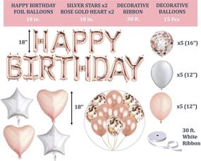 img 1 attached to 🎈 Rose Gold 30th Birthday Party Balloons and Decorations Bundle - 43-Piece Set Including Happy Birthday Balloons, Number 30 Balloons, and Air Pump - All-in-One Party Supplies