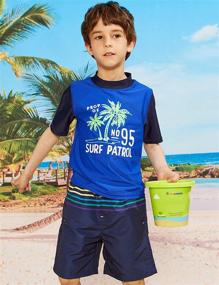 img 1 attached to PHIBEE Boys' Rash Guard Shirt with UPF 50+ Sun Protection for Swimwear