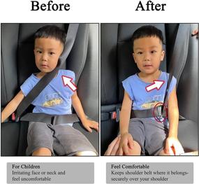 img 2 attached to 🚗 Car Seat Belt Clip: Comfortable & Safe Shoulder Strap Adjuster for Adults, Kids & Pregnant Women - 4 Pack