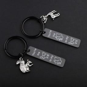 img 2 attached to 🦌 MAOFAED Friendship Gift: Moose and Squirrel Keychain, Perfect Pair of Friends