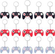 🎮 set of 24 controller keychains - video game controller handle key ring pendants in 3 attractive colors - ideal for video game parties, birthdays, and party favors логотип