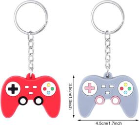 img 1 attached to 🎮 Set of 24 Controller Keychains - Video Game Controller Handle Key Ring Pendants in 3 Attractive Colors - Ideal for Video Game Parties, Birthdays, and Party Favors