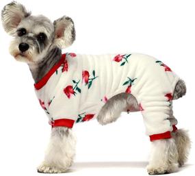 img 4 attached to Premium Thermal Pet Winter Clothes: Dog Pajamas, Cat Onesies, Jumpsuits, Puppy Outfits - Thick Velvet Material