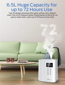 img 3 attached to Elechomes Humidifier Humidifiers Bedroom Shut Off Heating, Cooling & Air Quality