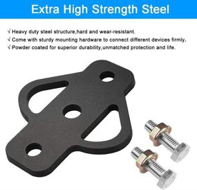 img 2 attached to 🔧 Universal Steel 3-Way Trailer Hitch Adapter with Bolt for ATV, Lawn Mower, Golf Cart, Yard Cart, Garden Tractor - Ideal for Flat Towing and Tow Ball Mounting