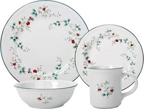 img 4 attached to 🍽️ Winterberry 16-Piece Dinnerware Set by Pfaltzgraff - Service for 4