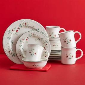 img 3 attached to 🍽️ Winterberry 16-Piece Dinnerware Set by Pfaltzgraff - Service for 4